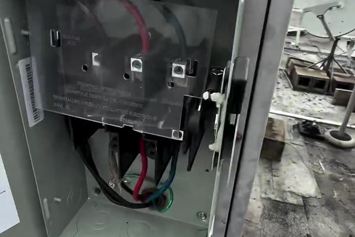 Always shut off and lock out the electrical disconnect before opening any panel.