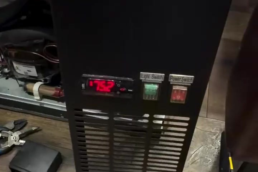 Step 4 the digital controller and fans are verified so air circulates properly.